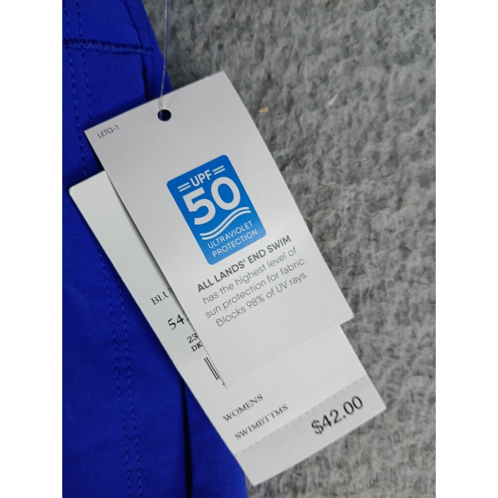 Lands' End Swim Skort Womens XS Size 2-4 Blue UPF 50 Skirt Shorts Bottom NWT - Picture 3 of 10